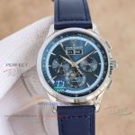 AAA Swiss Grade Replica Jaeger-LeCoultre Master Blue Dial Blue Leather Band Watch (1)_th.jpg